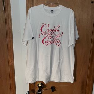 Crooks and castles white tee shirt new without tags